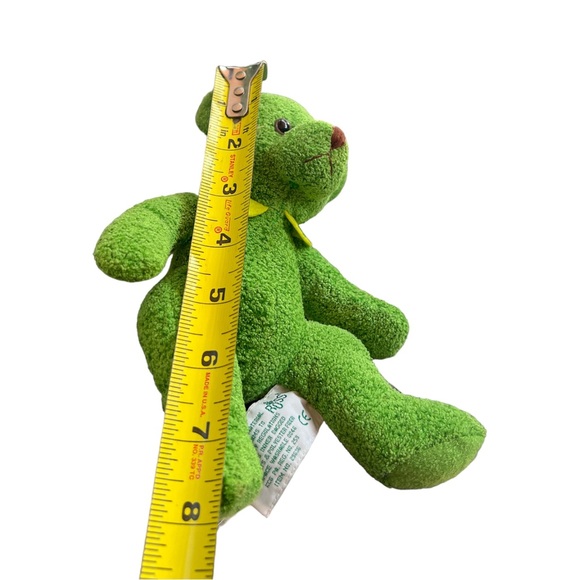 Russ Brady Irish Green Emerald Plush Bear Shamrock St Patrick’s Teddy Chamois - Picture 5 of 6